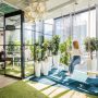 绿植环绕的温暖办公室装修设计